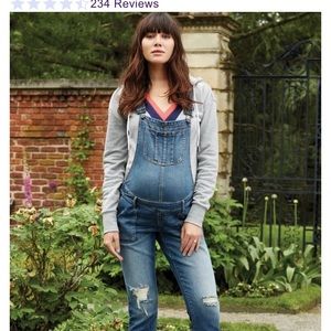 Denim maternity overalls